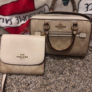 Mini Coach crossbody bag w/matching wallet